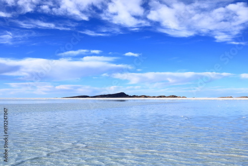 landscape of the Salar de Uyuni, the world's largest salt flat, Bolivia