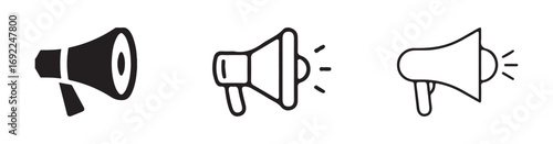 Megaphone icon, promotion icon. loud speaker public announcement  vector eps 10