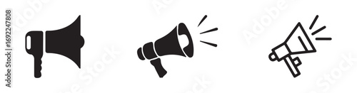 Megaphone icon, promotion icon. loud speaker public announcement  vector eps 10