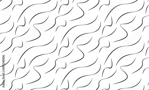Wavy Lines Pattern on Transparent Background Vector Illustration for Modern Design Projects, Textile Prints, and Digital Art Creations