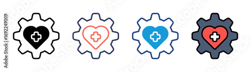 Medicare Icon Set Multiple Style Collection