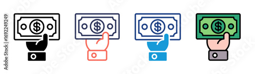 Withdrawal Icon Set Multiple Style Collection