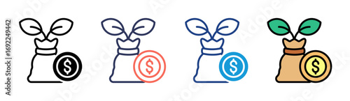 Investment Icon Set Multiple Style Collection