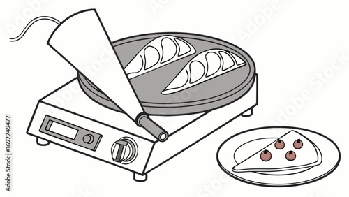 Preparing Flatbreads on an Electric Griddle with Spatula.