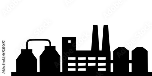 Industrial factories vector icons