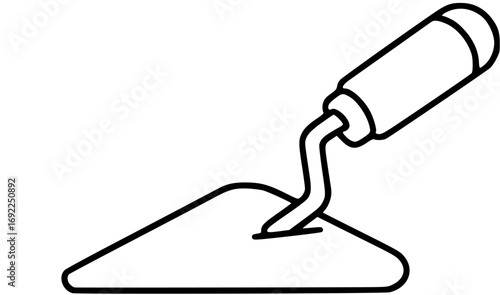 Trowel icon vector set
