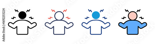 Stress Management Icon Set Multiple Style Collection