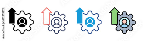 Personal Growth Icon Set Multiple Style Collection