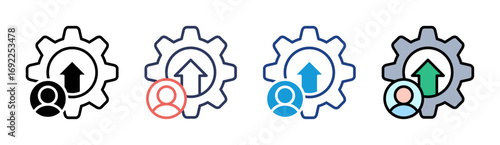 Leadership Skills Icon Set Multiple Style Collection