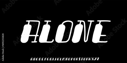 Elegant Font. Groovy Font. Graffiti Font. Creative Hand Drawn Uppercase. Street Art Classic Lettering Fashion Designs Typography modern serif decorative vintage concept vector illustration