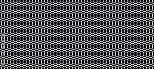 Honeycomb pattern with hexagon mesh. Texture bee comb grid. Flat vector illustration isolated on white background. Metal texture, vector illustration