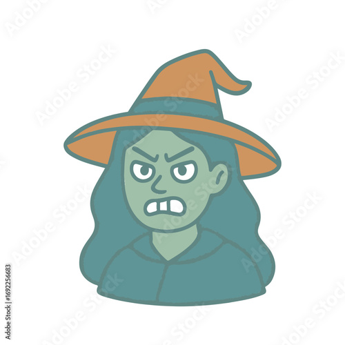 character emotion witch anger vector on white background
Vector character emotion