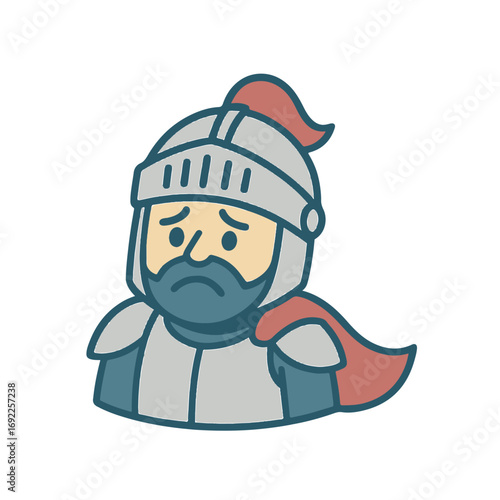 character emotion knight sadness vector on white background
Vector character emotion