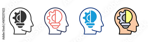 Intelligence Strategy Icon Set Multiple Style Collection