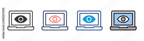Cyber Surveillance Icon Set Multiple Style Collection