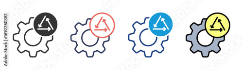 Dependency Icon Set Multiple Style Collection