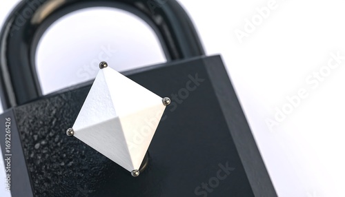 Abstract lock and geometric shape