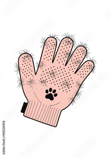 Gentle pet grooming glove for effective hair removal and massage during bath time or regular brushing sessions