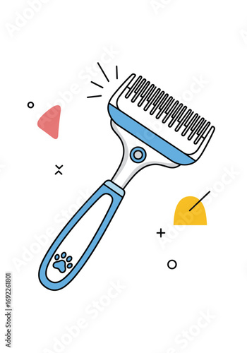 Gentle grooming tool for detangling and removing loose fur from pets effective for all coat types