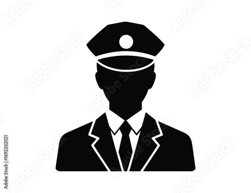 Security guard icon with vector illustration