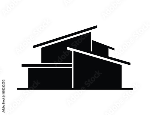 Modern house design with blue color scheme