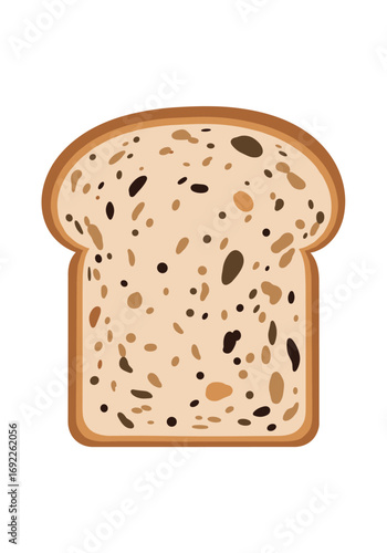 Deliciously wholesome whole grain bread slice with visible seeds and textures perfect for sandwiches and toast