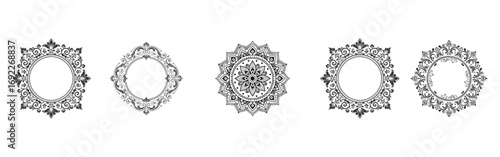 Round floral ornaments
