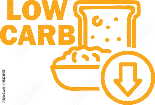 Low Carb Guarantee Badge – Natural Diet Approved Label Icon Sticker