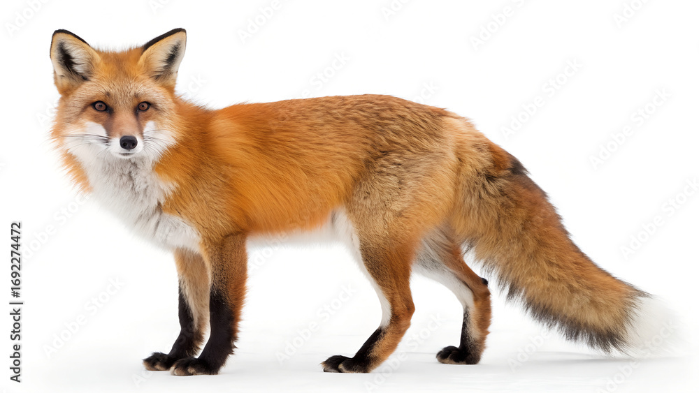 Fototapeta premium Digital illustration of a red fox