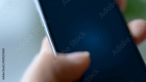 A woman's hand holding a smartphone with a 