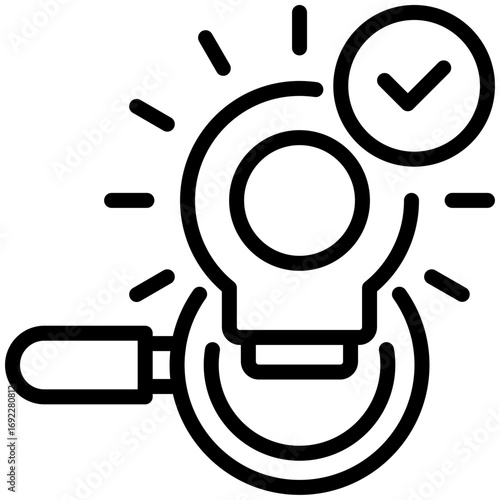 investigation icon isolated on white background. vector illustration icon for management