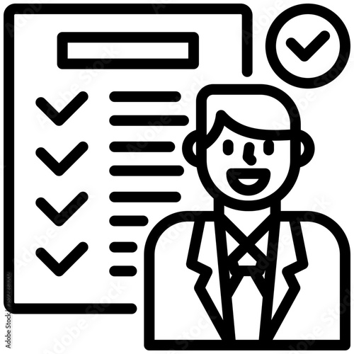 criteria icon isolated on white background. vector illustration icon for management