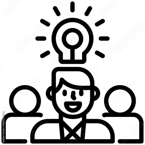 teamwork icon isolated on white background. vector illustration icon for management