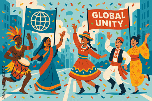 Global Unity Celebration Parade – A Vibrant Display of Cultural Diversity and Togetherness