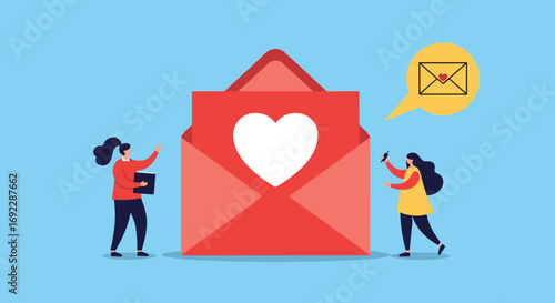 Sending love messages through digital communication a modern way to express affection and care