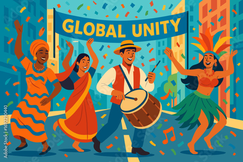 Global Unity Parade - A Celebration of Diverse Cultures, Dance, and Music