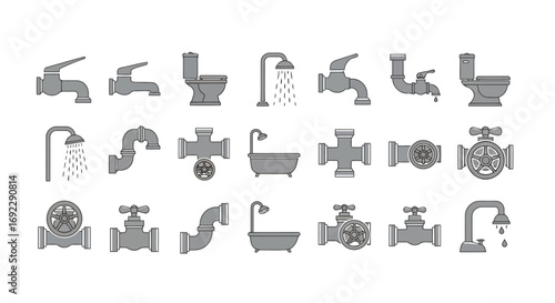 Plumbing fixtures, a collection of essential tools