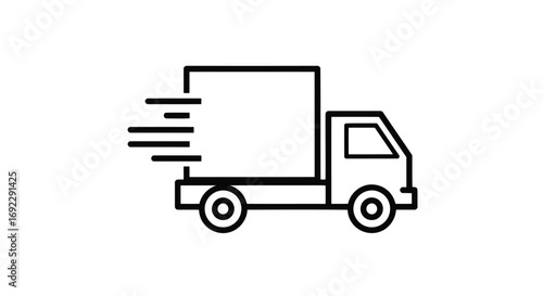 Fast delivery truck icon for shipping services