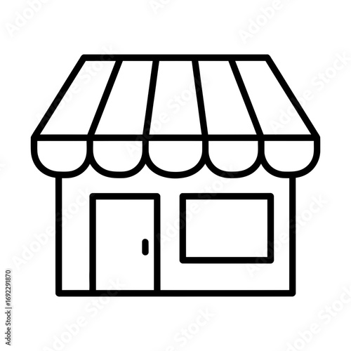 storefront retail shop line icon