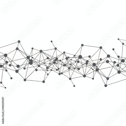 Digital abstract network connected dark dots & lines vector. High-resolution, separate layers, clean white BG. Ideal for modern technology concepts.