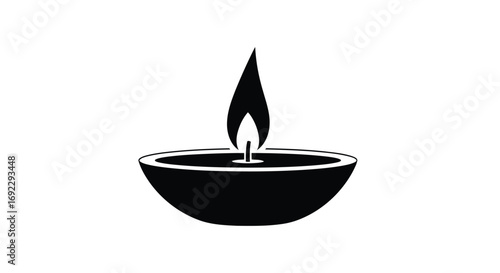 Illustration of a candle with a flame