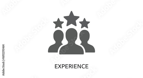 Illustration of three people with stars