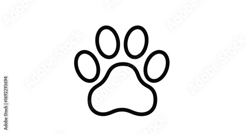 Paw print, a symbol of animals and pets