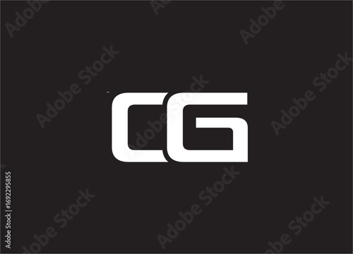CG latter ligature typography logo design template