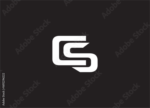CS latter ligature typography logo design template