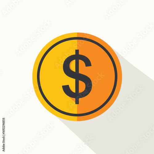 Financial Coin Currency Symbol Dollar.