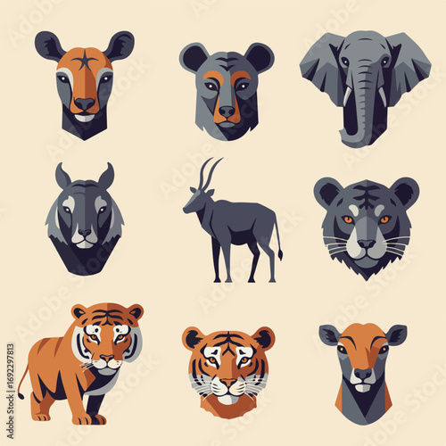 Friendly Farm Animal Characters for Agricultural Designs