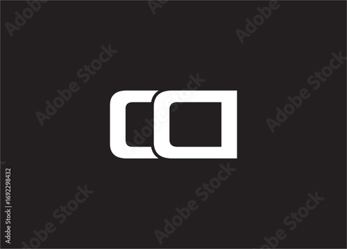 CD latter ligature typography logo design template