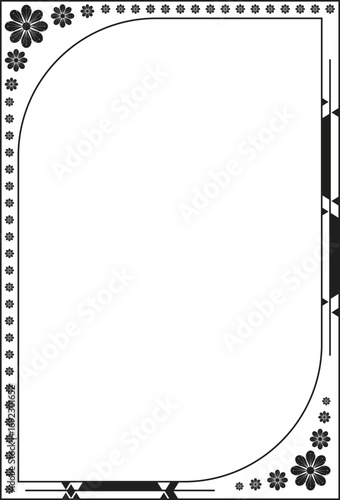 Black and white page border design