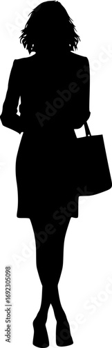 Silhouette of a professional woman